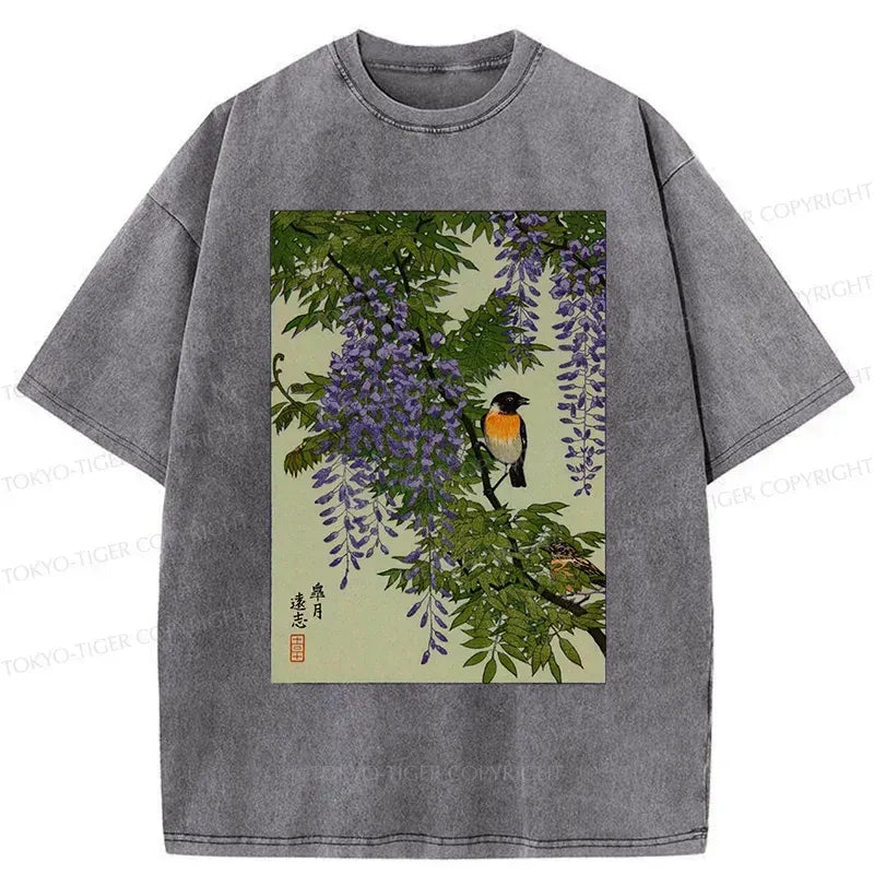 Japanese wisteria art t-shirt