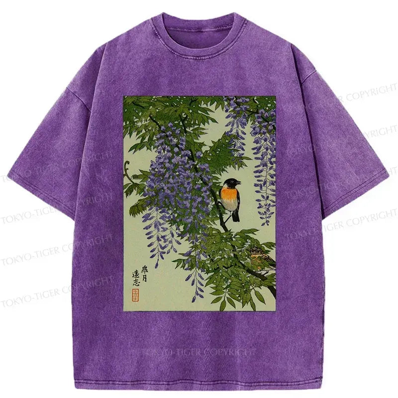 Japanese wisteria art t-shirt