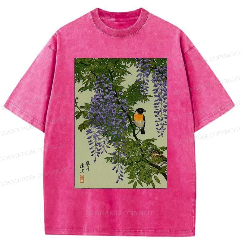 Japanese wisteria art t-shirt