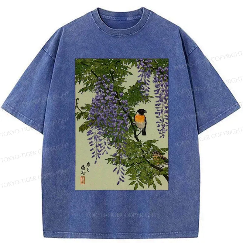 Japanese wisteria art t-shirt