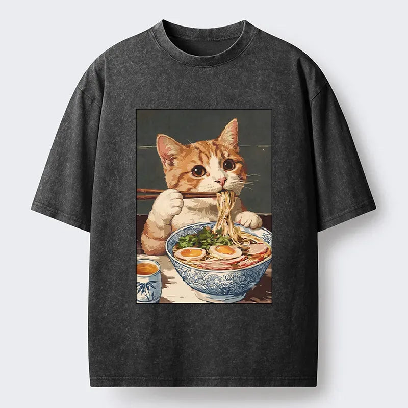 Cute vintage Japanese cat t-shirt