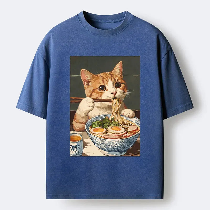 Cute vintage Japanese cat t-shirt