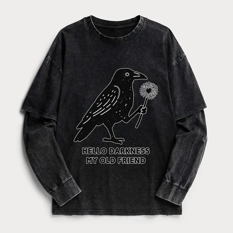 Japanese Crow Washed T-Shirt for Daily Wear