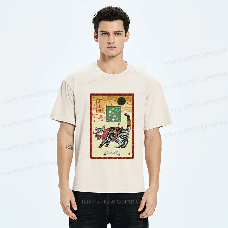 Japanese Streetwear Cat Tee