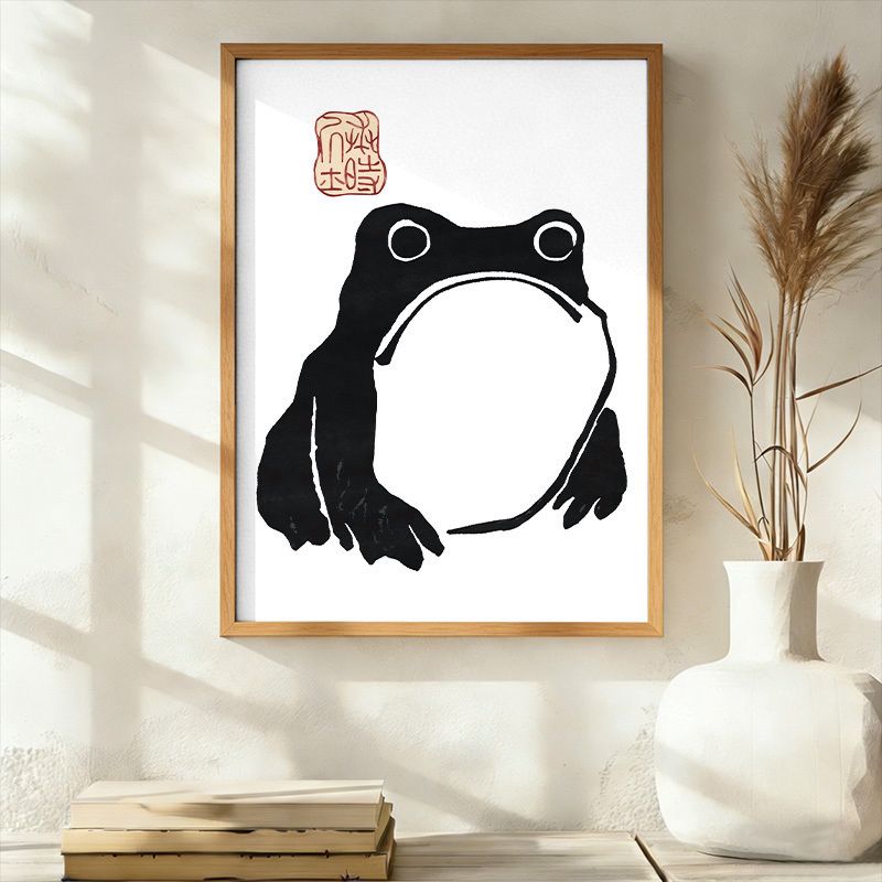 Ukiyo-e frog art print deal