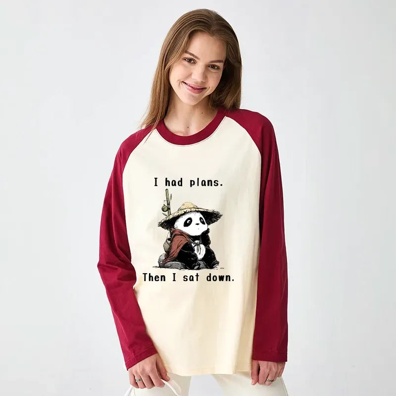 gift for him japanese panda long sleeve