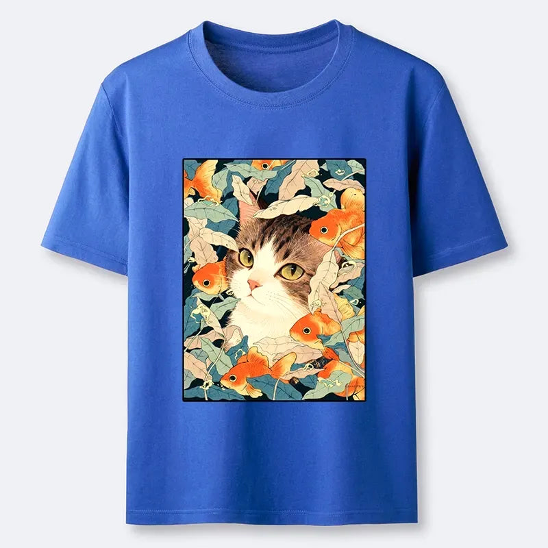 Ukiyo-e cat shirt gift idea