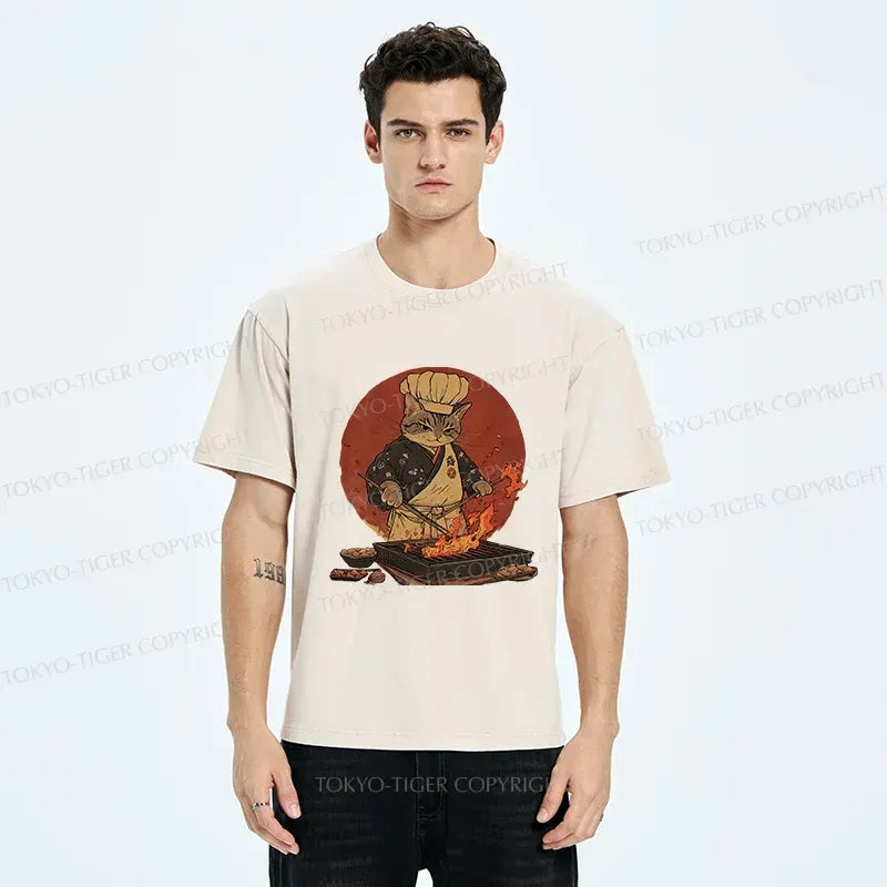 Vintage Washed Cat Tee Free Shipping