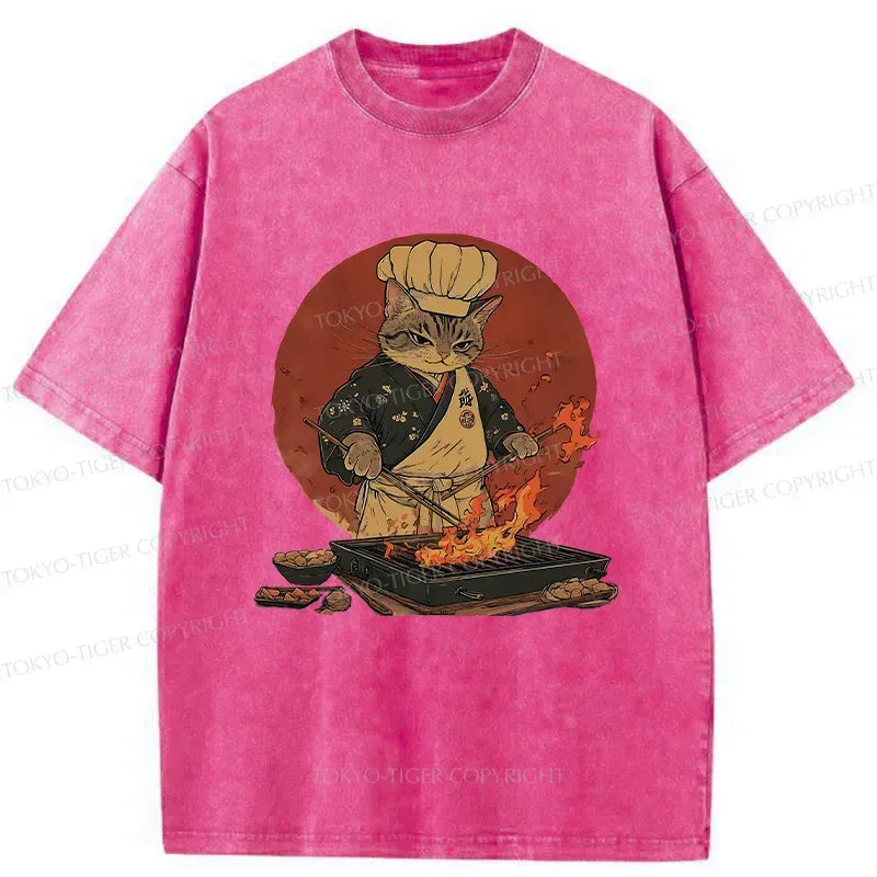 Vintage Washed Cat Tee Free Shipping