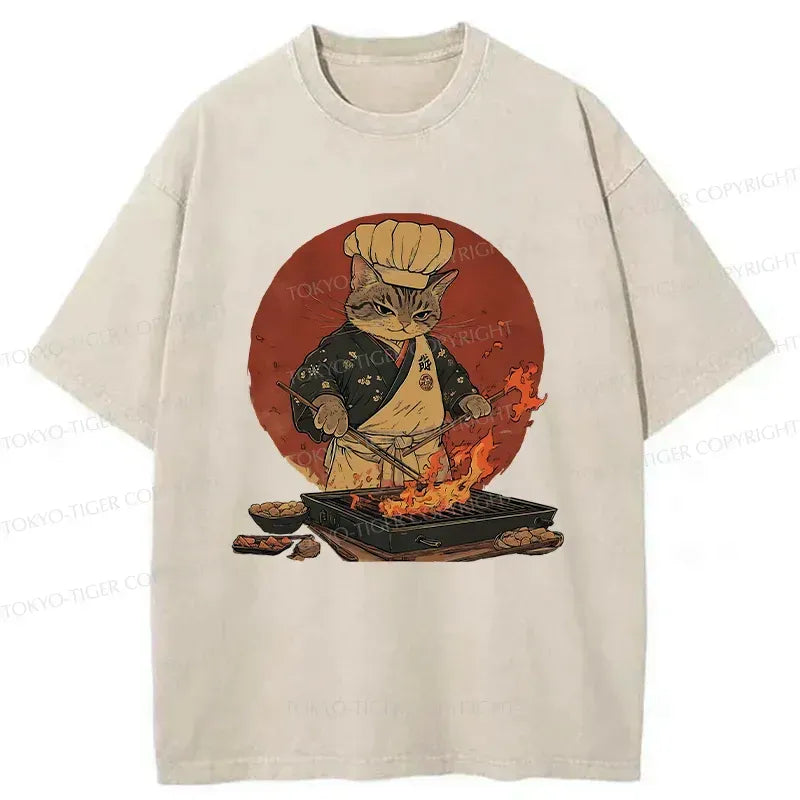 Vintage Washed Cat Tee Free Shipping
