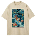 Japanese Kyoto lion t-shirt for daily wear