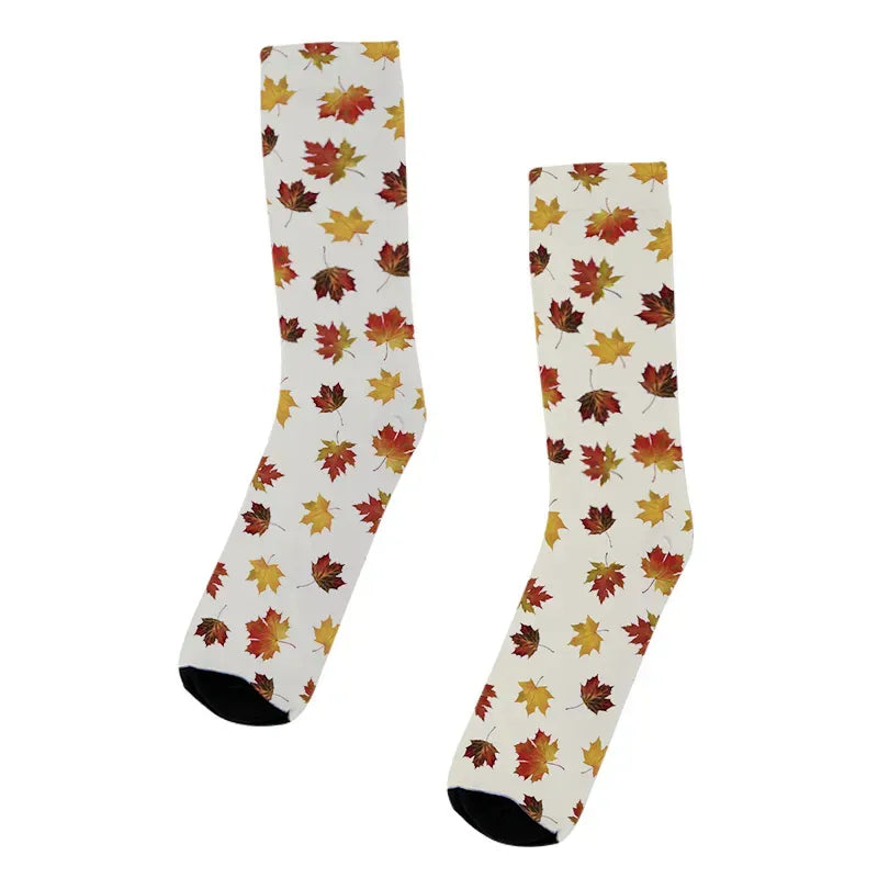 Kyoto-Lion Autumn Maple Leaves Socks