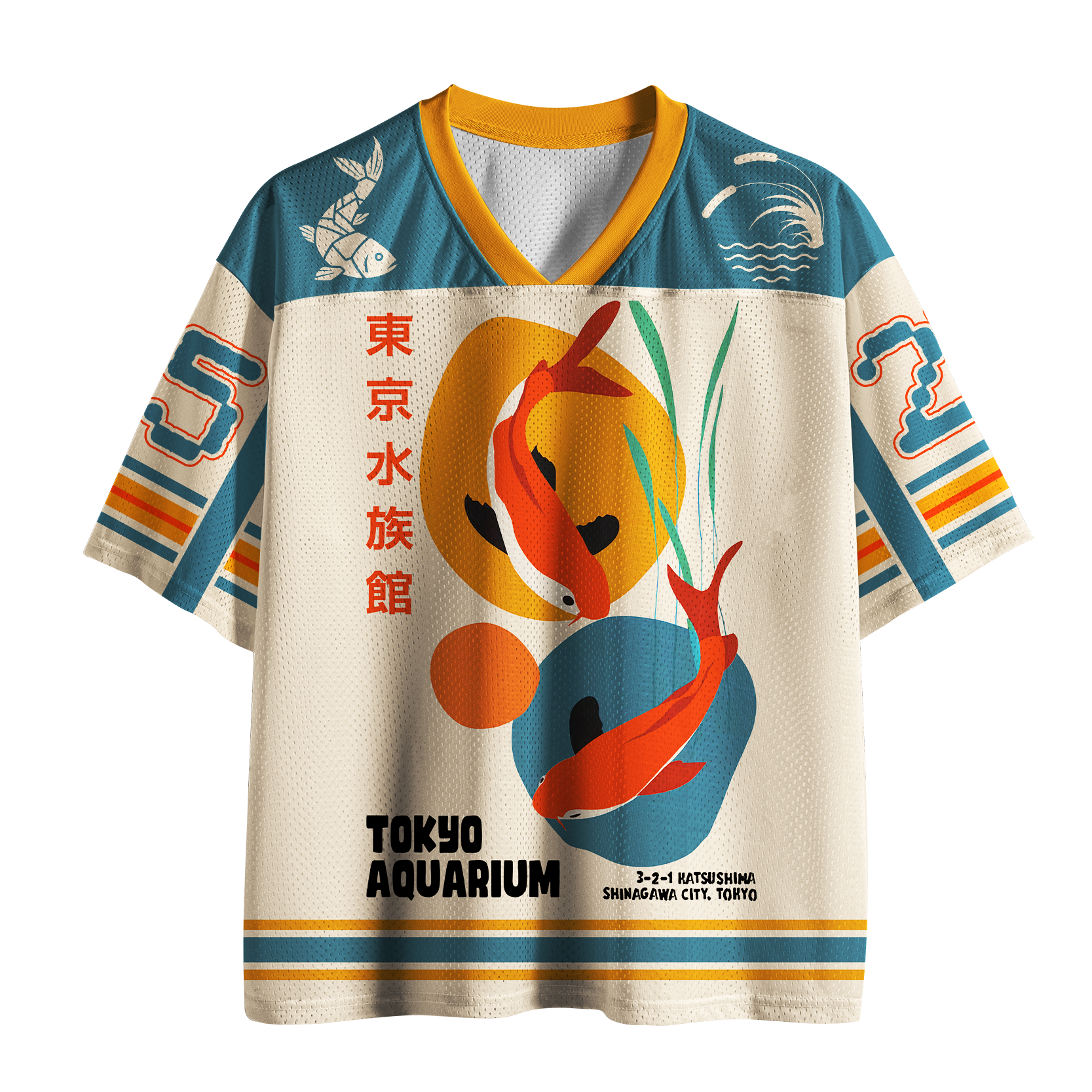 Koi Fish Mesh Jersey for Sports