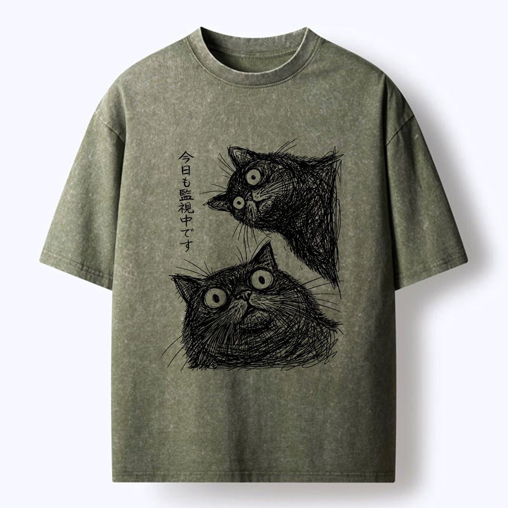 Unisex Japanese Cat T-Shirt Free Shipping