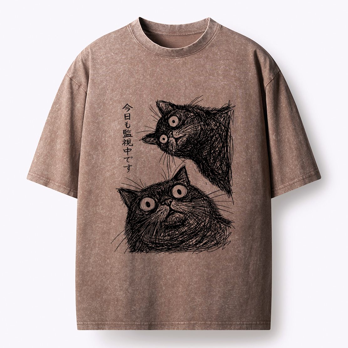 Unisex Japanese Cat T-Shirt Free Shipping