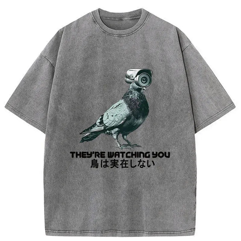 Funny Japanese washed t-shirt for daily wear
