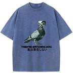 Kyoto-Lion Birds Aren't Real Funny Washed T-Shirt