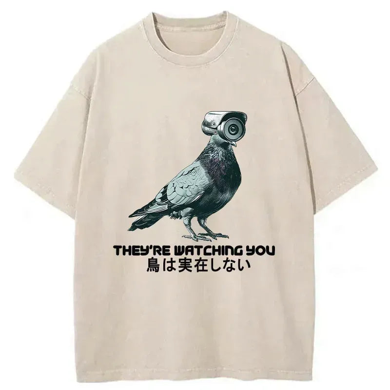 Funny Japanese washed t-shirt for daily wear