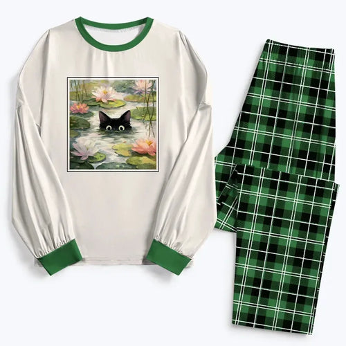 Soft Unisex Pajama Set with Japanese Art