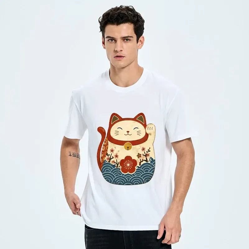 Trendy Maneki Neko Streetwear Top