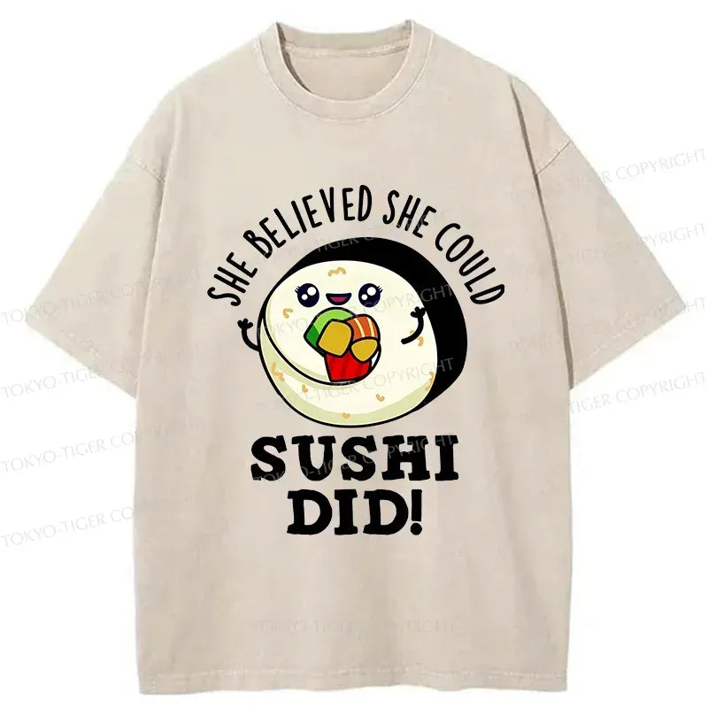 Kyoto-Lion Interesting Sushi Washed T-Shirt