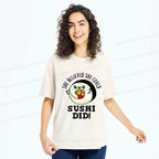 Japanese sushi washed t-shirt for streetwear