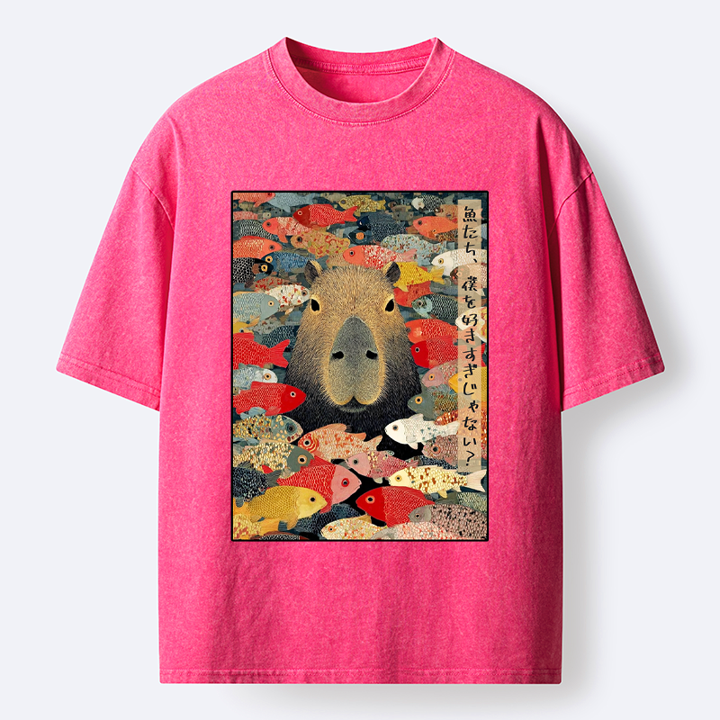 Kyoto-Lion Am I Too Lovable?? Washed T-Shirt