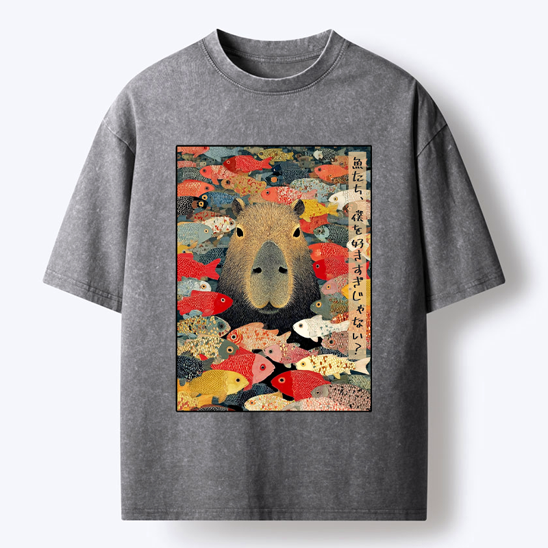 Kyoto-Lion Am I Too Lovable?? Washed T-Shirt