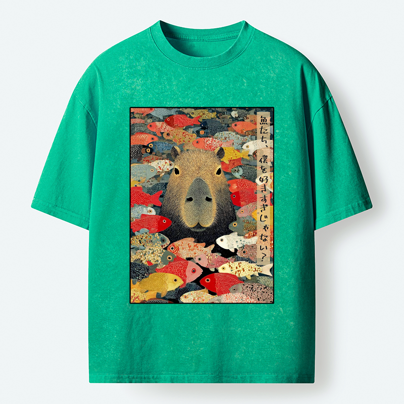 Kyoto-Lion Am I Too Lovable?? Washed T-Shirt