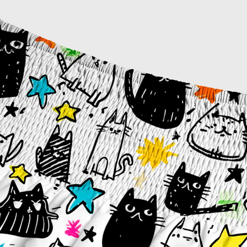 Cosmic Cat Doodles Maxi Skirt On Sale