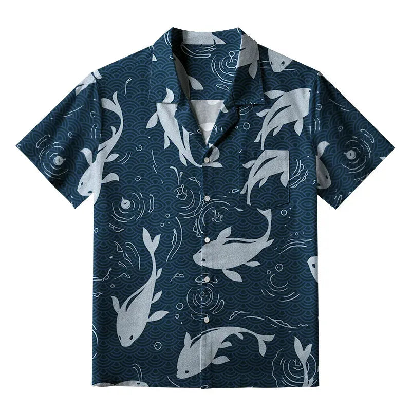 Unisex Ukiyo-e Style Shirt for Streetwear