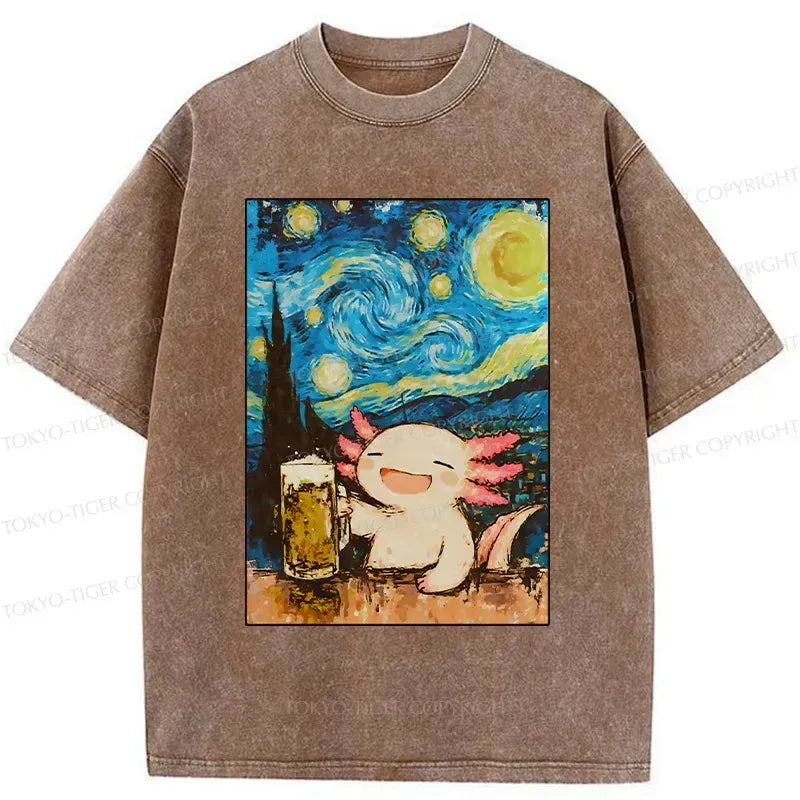 Japanese Axolotl Beer T-Shirt Gift Idea