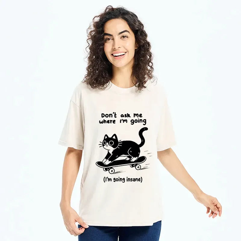 Funny Washed Tee for Daily Wear