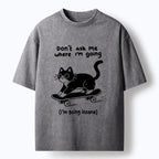 Funny Washed Tee for Daily Wear