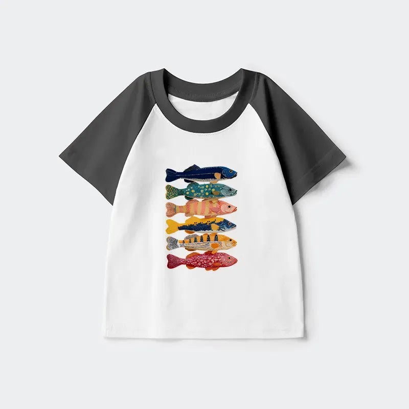 Japanese Art Kids T-Shirt for Summer