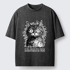Premium Calm Cat Washed T-Shirt