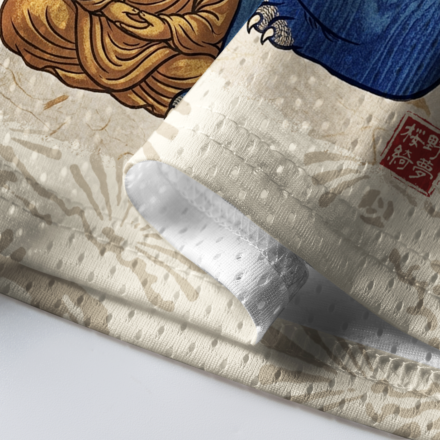Japanese Zen Cat Mesh Jersey