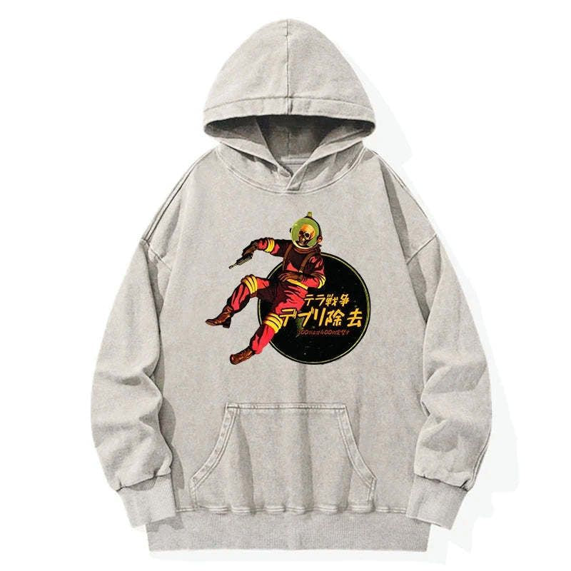 Kyoto-Lion Skeleton Astronaut Washed Hoodie