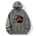 skeleton astronaut washed hoodie for streetwear