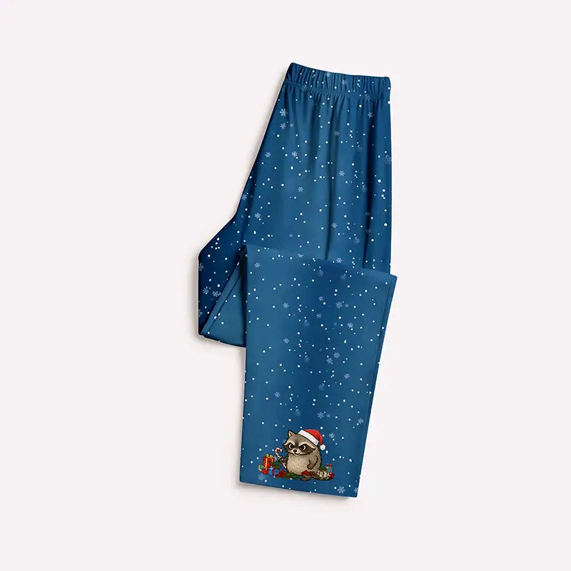 Kyoto-Lion Raccoons Need Snacks Funny Family Pajama Sets