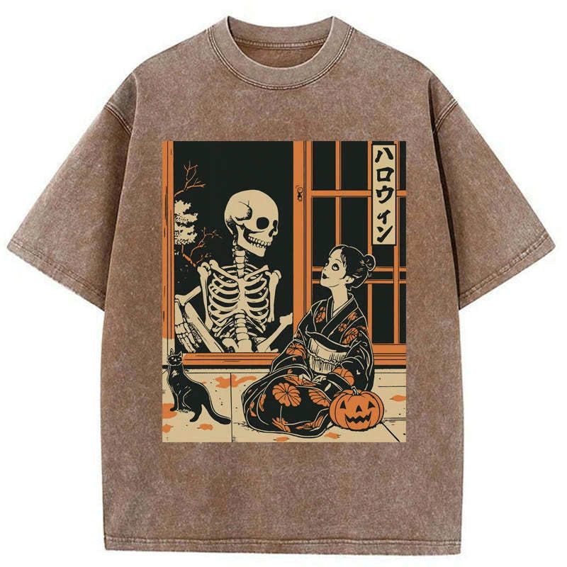japanese washed t-shirt for everyday wear