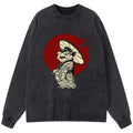 japanese washed monster frog long sleeve t-shirt