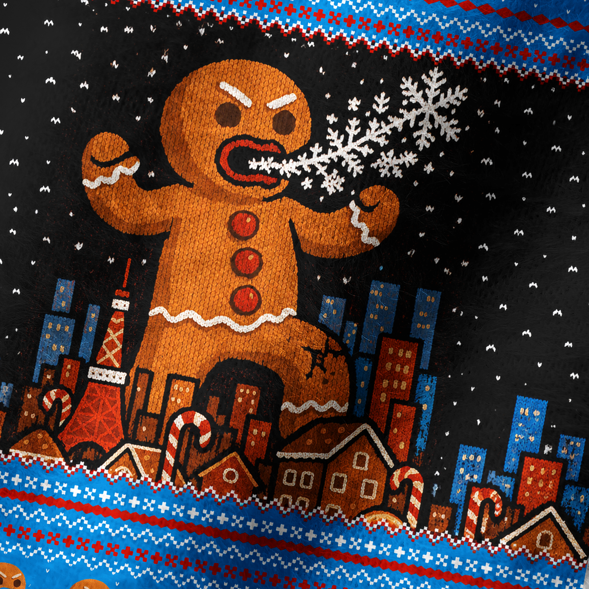 Kyoto-Lion Gingerbread Monster Fuzzy Beanie