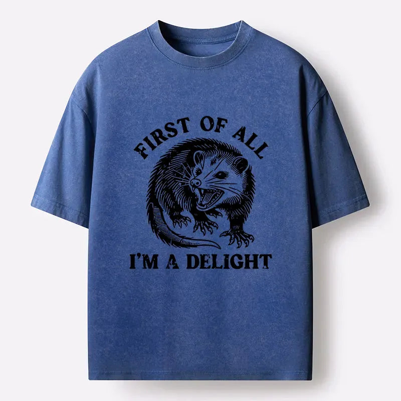 Funny Possum Meme Washed T-Shirt