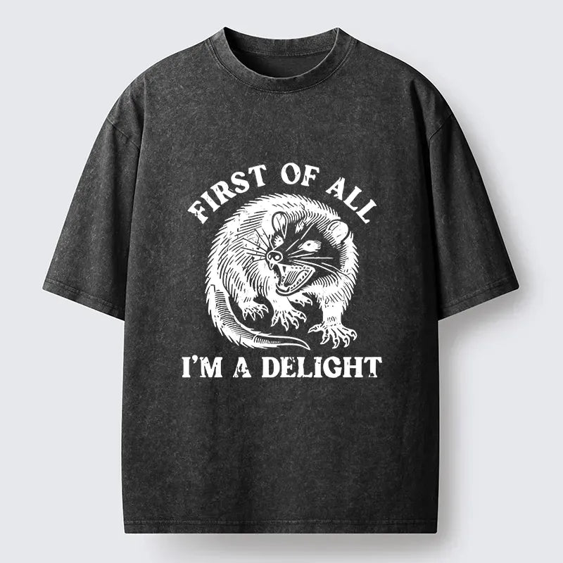 Funny Possum Meme Washed T-Shirt