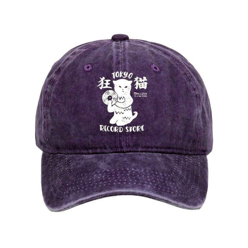 Kyoto-Lion Tokyo Record Store Cat CD Washed Cap