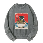 Raccoon Ramen Lover Sweatshirt for Casual