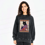 Vintage Cat Coffee Sweatshirt for Lounge