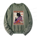 Washed Cat Coffee Sweatshirt for Daily Wear