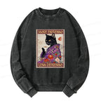 Japanese Cat Drinking Coffee Sweatshirt